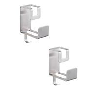 Alipis Lot de 2 Supports Muraux Auto-adhésifs pour Lavabo, sans Perçage, Couleur Naturelle, Étagère Compacte Multifonction pour Salle de Bain, Crochet de Rangement Mural Pratique et Gain