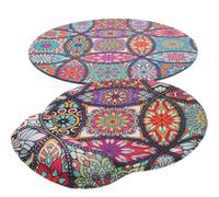 Alipis Lot de 2 Tapis de Souris Ergonomiques Antidérapants avec Repose-Poignet en Mousse à Mémoire 250X225X23 MM et 20X20X3 MM Surface en Silicone et Caoutchouc pour Bureau et