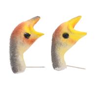 Alipis Lot de 2 Têtes d'Hirondelles Réalistes en Mousse, Modèle Pédagogique Solide pour Apprentissage Scientifique, Décoration Jardin et Ornements Nature, Jouets Éducatifs pour Garçon et