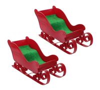 Alipis Lot de 2 traîneaux de Table de Noël : décorations de Table en Forme de traîneau du Père Noël, Porte-Bonbons, Centre de en Plastique pour Une présentation Festive