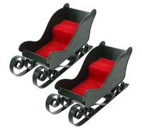 Alipis Lot de 2 traîneaux de Table de Noël : décorations de Table en Forme de traîneau du Père Noël, Porte-Bonbons, Centre de en Plastique pour Une présentation Festive