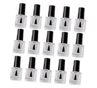Alipis Lot De 20 Bouteilles De Vernis à Ongles Vides En Verre 8 Ml Carrées Rechargeables Pinceau Et Bouchon, Pour Usage Professionnel Et Personnel En Nail Art