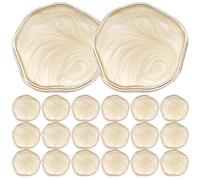 Alipis Lot de 20 Boutons Irréguliers 40L en Polyèdre Électroplaqué Beige Clair pour Manteaux et Trenchs Boutons de Couture DIY Résistants Accessoires pour Vêtements de Bricolage