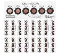 Alipis Lot de 20 Cartes Indicatrices D’Humidité en Papier Portable Détection à 6 Points Changement Couleur Bleu à Rose Outil Testeur Humidité Polyvalent pour Électronique et Stockage