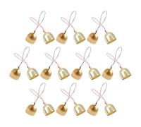 Alipis Lot de 20 Cloches Décoratives en Métal Vintage 15 MM avec Cordes Noires et Rouges Carillon à Vent pour Décoration Suspendue Jardin Noël DIY Attrape-Rêves Ambiance Sonore