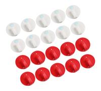 Alipis Lot de 20 Crochets Autocollants Muraux Rouges et Blancs Crochets Suspendre sans Perforation pour Vêtements et Serviettes pour Salle de Bain Cuisine Fixation sans Trace