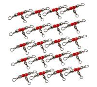 Alipis Lot de 20 Émerillons Triples de Pêche en Acier Inoxydable Pivotants, Connecteurs Flexibles Résistants la Traction, Accessoires Indispensables Pêche en Mer
