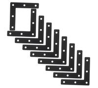 Alipis Lot De 20 Équerres Métalliques Plates En l Noires, Supports D’angle Droit En Acier Laminé à Froid, Plaques De Réparation Robustes Pour Meubles En Bois, Fixation Solide Pour Étagères Et Placards