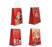 Alipis Lot de 20 Pochettes de Bonbons de Noël en Papier Kraft Paquet Présents Créatifs Dimensions 27X21X11 CM Multi-Couleurs pour Emballage Festif et Gourmandises de Noël