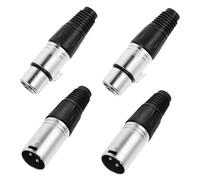 Alipis Lot de 20 Set de Connecteurs XLR à Souder 3 Broches, 10 Fiches Mâles Broches 10 Prises Femelles Trous, Connecteur Audio Professionnel pour Micro, Haut-Parleur et Éclairage DMX,