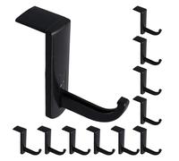 Alipis Lot de 20 Supports pour Casque Audio Noirs, Crochets Adhésifs Universels sans Perçage, Supports Muraux Bureau pour Rangement Compact et Gain de Place, Accessoires PC