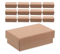 Alipis Lot de 24 Boîtes à Bijoux en Carton Rectangulaires avec Couvercle Coffrets Vides pour Bagues Colliers et Bracelets Présentation Présent Compacte pour Rangement et Emballage