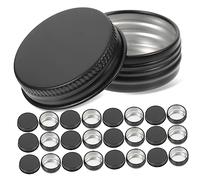 Alipis Lot de 24 Boîtes Rondes en Aluminium 15 ML, Contenant De Bougies en Étain Couvercle à Vis, Récipient Réutilisable pour Cosmétiques Et Artisanat, pour Bricolage Et Décoration Intérieure