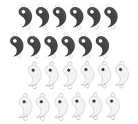 Alipis Lot de 24 Pendentifs Tai Chi Bagua en Alliage Double Oreilles, Finition Goutte D’huile, Accessoires DIY pour Fabrication de Bijoux, Bracelets et Colliers Faits Main, Charms