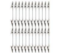 Alipis Lot de 25 pinces à double tête en métal argenté - Porte-mémos à pince crocodile - pour cartes de notes, présentoirs photo, suspension de cartes et projets de loisirs créatifs