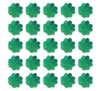 Alipis Lot de 25 trombones en forme de trèfle : trombones acryliques pour carnets, documents, livres et agendas - Porte-mémos trèfle pour la Saint-Patrick, marque-page mignon pour le bureau et