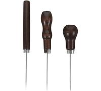 Alipis Lot de 3 alènes pour le travail du cuir, alènes de précision à pointe fine, outils artisanaux pour le travail du cuir, le perçage de tissus, la couture et le laçage de paracorde.