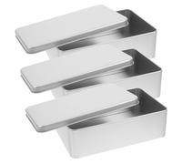 Alipis Lot de 3 Boîtes en Tôle Argentée pour Biscuits et Bonbons, Légères et Résistantes, pour Festival et Loisirs Créatifs