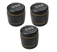 Alipis Lot de 3 cadenas pour bouteilles de vin : bouchon de sécurité universel à combinaison réinitialisable, antivol, pour restaurants et caves à vin.