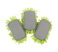 Alipis Lot de 3 Effaceurs pour Tableau Noir et Blanc en Chenille Verte Éponge de Nettoyage Douce et Lavable Effaceur Pratique pour École Bureau et Maison Nettoyant sans Rayures