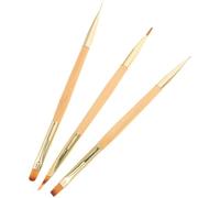 Alipis Lot de 3 Pinceaux Double Embout pour Nail Art Stylo de Sculpture et Dessin Ongles Pinceaux de Précision pour Manucure Artistique Outil de Modelage Professionnel pour Création