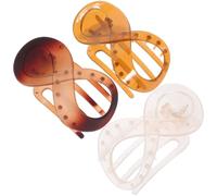 Alipis Lot de 3 Pinces à Cheveux Françaises Plates Clips Cheveux pour Femmes Accessoires Décoratifs Épais Couleurs Fruitées Café Gelée Ambre Mat Orange Clair Gelée Pinces 8 Formes