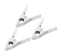 Alipis Lot de 3 Pinces à Ressort Métalliques Robustes 10 CM avec Manchon PVC Blanc Antidérapant Pinces Artisanales Polyvalentes pour Bricolage Travail du Bois et Photographie