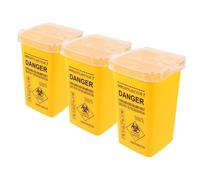 Alipis Lot De 3 Poubelles De Recyclage pour Aiguilles Collecteur D'Objets Tranchants Conteneur pour Objets Tranchants De Bureau D'Élimination des Déchets Humains