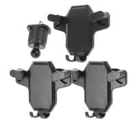 Alipis Lot de 3 Supports Universels pour Téléphone Voiture à Fixation sur Grille D'aération, Double Crochet Inversé et Spirale, Rotation 360°, Compatible Navigation et Visionnage, Noir