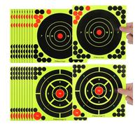 Alipis Lot de 30 Autocollants de Tir Anti-Éclaboussures Ronds Papier Autocollant Éclaboussé Adhésifs Haute Visibilité pour Fléchettes et Tir à L’Arc Accessoires Sport Intérieur et