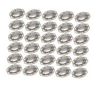 Alipis Lot De 30 Bases De Broche En Alliage Cuivre Rétro Pour Femme, Plateau Vide Avec Cabochon Verre Transparent, Kit Diy Créatif Pour Bijou Personnalisé, Présent Anniversaire Noël Saint-valentin
