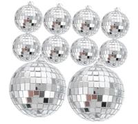Alipis Lot de 30 Boules Disco à Miroir 4 CM Boules Disco Décoratives Suspendues pour Fête Mariage et Décoration Sapin de Noël