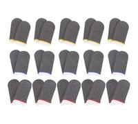 Alipis Lot de 30 Manchons de Jeu en Fibre d'Argenté Respirants Protège-Doigts Anti-Transpiration pour Écran Tactile Taille Ajustable Accessoires pour Jeux Mobiles et Couleur Aléatoire