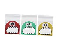 Alipis Lot De 300 Sachets À Biscuits En Plastique Motif Dessin Animé (13 X 10 Cm) - Autocollants - Idéals Pour Les Boîtes À Bonbons Et Les