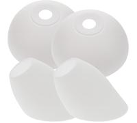 Alipis Lot de 4 Abat-Jours en Plastique Blanc Martele pour Lampadaire 2 Modèles Cheval Incliné et Champignon Ouverture 42 MM Accessoires D’Éclairage Intérieur pour Lampe Suspendue et