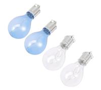 Alipis Lot de 4 Ampoules Solaires LED Extérieures Étanches, Lumière Décorative Suspendue Transparente, 2 Blanc Chaud 2 Bleu, Lampe Solaire Jardin pour Terrasse et Cour