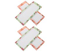 Alipis Lot de 4 Blocs-notes Détachables Petits Carnets Motifs Fruits, Agenda Quotidien Non Daté, Planificateur D’horaire de Travail, Bloc-notes pour Tâches Quotidiennes Aimanté