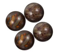 Alipis Lot de 4 Boules de Massage en Pierre 25mm pour Exercice des Doigts et Soulagement du Stress Finition Brillante et Design Délicat pour Massage et Relaxation