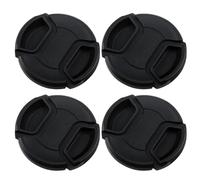 Alipis Lot de 4 Caches D’Objectif à Pincement Central 55 MM Protecteurs D’Objectif D’Appareil Photo Étanches en Plastique Robuste Protection Anti-Poussière et Anti-Rayures pour