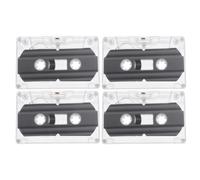 Alipis Lot de 4 Cassettes Audio Vierges 30 Boîtier Transparent Bandes Enregistrables en Plastique pour Enregistrement DIY Messages Personnalisés et Projets Audio Rétro