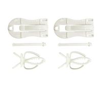 Alipis Lot de 4 Clips de Fixation pour Cage à Oiseaux, Dispositif d'alimentation Réutilisable en Plastique Blanc, pour Petits Oiseaux et Petits Animaux Plusieurs Styles
