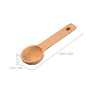 Alipis Lot de 4 cuillères à mesurer en bois : cuillères à café en bois de 7,5 ml, accessoires de cuisine pour grains de café moulus, thé, pâtisserie et ingrédients secs