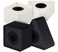 Alipis Lot de 4 drapeaux de microphone, station de microphone portable avec logo, microphone de studio, microphone de reporter (noir et blanc)