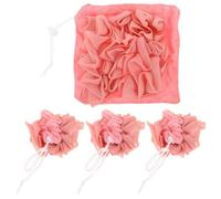 Alipis Lot de 4 Éponges de Exfoliantes en Loofah Orange Filet Moussant pour Savonnette Séchage Rapide Accessoires de Bain pour Adultes Nettoyage Corps et Spa