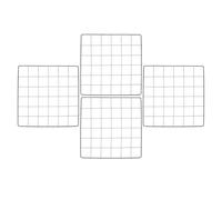 Alipis Lot de 4 Grilles Murales en Fer Noir 30 CM Support de Fleurs Mural et Porte-Fleurs Décoratif Vintage pour Rangement et Organisation Intérieure pour Salon Bureau et Jardin