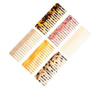 Alipis Lot de 4 Peignes à Cheveux en Acétate Antistatique 151 X 61 CM Couleurs Jaune Beige Écaille et Multicolore Peignes Démêlants Légers pour Cheveux Longs et Épais Usage