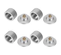 Alipis Lot de 4 Pieds Amortisseurs en Aluminium Argenté pour Haut-parleurs HiFi, Coussinets D'isolation Acoustique Anti-Vibrations, Pointes de Découplage Compatibles Amplificateurs