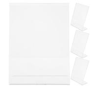 Alipis Lot de 4 porte-affiches en acrylique transparent 15 x 10 cm - Présentoir de table en forme de L pour menus et flyers - Cadre photo/images pour restaurants