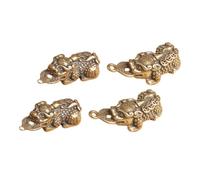 Alipis Lot de 4 Porte-Clés Breloques en Laiton Pur Pendentifs Décoratifs de Créature Mythique Accessoires DIY pour Clé Paquet à Dos et Paquet à Main Ornement Vintage Feng Shui