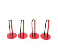 Alipis Lot de 4 stylos de bureau sécurisés avec cordon de sécurité en plastique fixé à une base adhésive - Porte-stylo pour la maison, le bureau ou l'école - Encre noire 0,5 mm